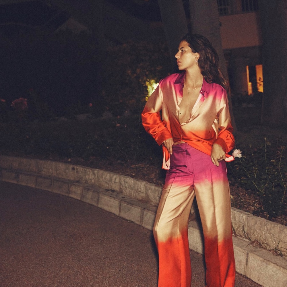 Zara tie dye shirt and pants, large for pants and the shirt is XL